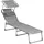Songmics Sonnenliege 193 x 53 x 29 cm Grau