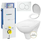 Geberit Sigma 01 Wand-WC mit WC-Sitz Weiß