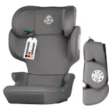 capsula® Kindersitz-Isofix-I-Size I Gruppe II/III, 15–36 kg, 100–150 cm, 4–12 Jahre, faltbar, 14-fach verstellbar, Seitenschutz, universelle... - Grau