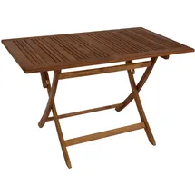 TPFGarden Menorca Klapptisch 120 x 70 x 74 cm Braun