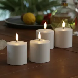 uYuni LED Kerzen 4 St. 6,8 cm weiß
