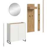 VCM Drive Garderobenkombination 206x197x32 cm weiß