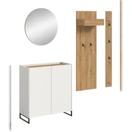 VCM Drive Garderobenkombination 206x197x32 cm weiß
