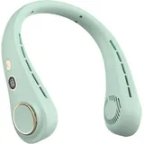 FELIXLEO Mini USB-Ventilator Wearable Bladeless Nackenventilator 720° Luft 5Stufen Grün.