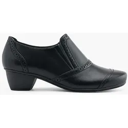 Leder Komfort Hochfront Pumps - Damen - schwarz - 37