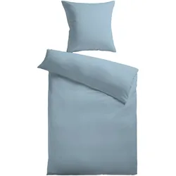 Bettwäsche KINZLER "Mikrofaser Fleece", blau (hellblau), B/L: 135cm x 200cm, , Fleece, B/L: 80cm x 80cm, Fleece, Obermaterial: 100% Polyester, Bettwäsche, angenehm warm
