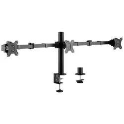 LogiLink Triple Monitorhalterung für 3 Monitore 17"-27" Tischhalterung verstellbare Armlänge