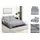 vidaXL Bettwäsche Set Grau 200 x 220 cm + 80 x 80 cm