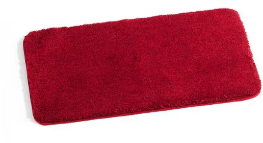 Kleine Wolke Badteppich Relax 60 x 100 cm Polyacryl Rot Rubin