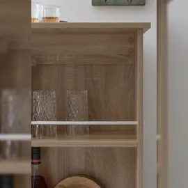 KADIMA DESIGN Bartisch 120x107,5x60 cm Stehtisch Holz Küchenbartisch, Bartresen mit integriertem Regal, Bar-Bistrotisch,