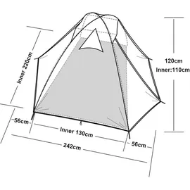 luxuskollektion Forceatt Zelt 2 Personen