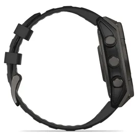 Garmin fenix 8 Solar 47 mm Graphit/Titan Carbongrau Silikon-Armband 22 mm