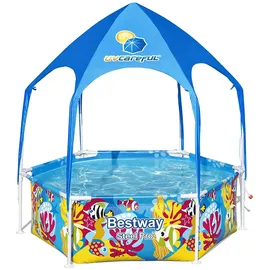 BESTWAY Steel Pro UV Careful Kinderpool Ø183x51 cm, Unterwasser-Design, rund