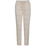 VIVANCE Jogger Pants kariert Beige/Rosa 36