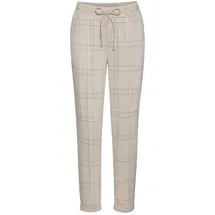 VIVANCE Jogger Pants kariert Beige/Rosa 36