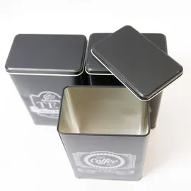 Out of the Blue Kaffeedosen rechteckig schwarz 9 x 11 x 19 cm 3-teiliges Set