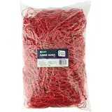D.RECT Gummiband Gummiring, Größe 1,5x2mm 1/2 Umfang 190mm, Rot