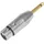 Seetronic XLR 3P Buchse auf Klinkenstecker mono Goldkontakte – silbernes Gehäuse