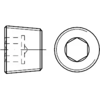 Industrial Quality Supplies DIN 906 Verschlussschraube mit Innensechskant, kegeliges
