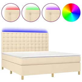 vidaXL Boxspringbett 180 x 200 cm Creme