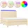 vidaXL Boxspringbett 180 x 200 cm Creme