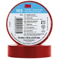 3M TemflexTM Vinyl-Isolierband 165, Rot, 15 mm x 10