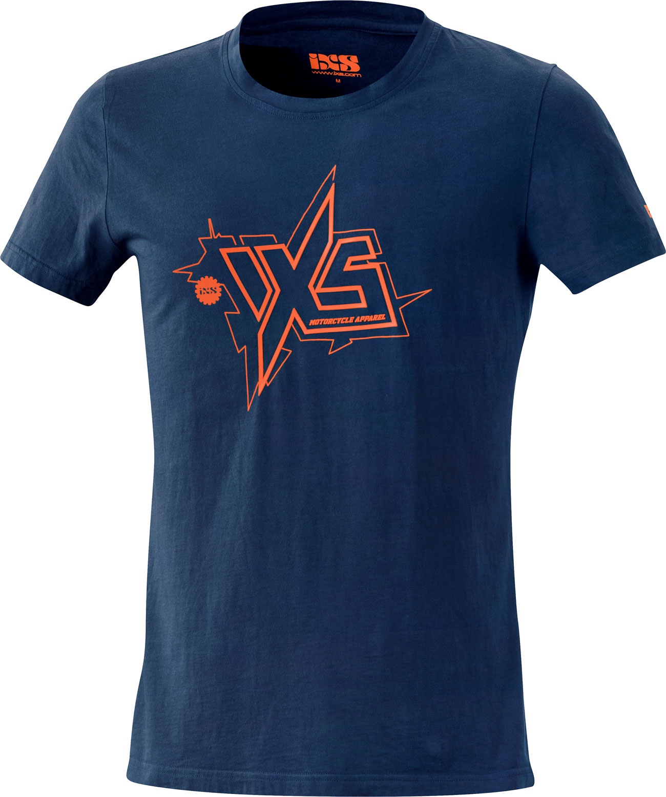 IXS Jay, t-shirt - Bleu/Orange Néon - XXL