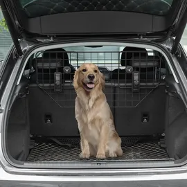 PawHut Hundegitter Auto verstellbar Schwarz 90-120 x 40,5 cm