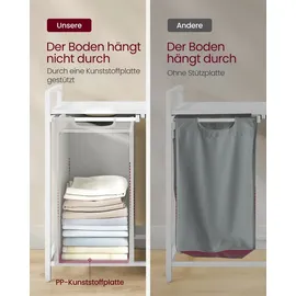 VASAGLE Wäschekorb 2 Fächer, mit Ablage, 73 x 33 x 72 cm