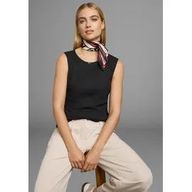 FLASHLIGHTS Tanktop FLASHLIGHTS, Damen, Gr. 48/50, schwarz, Jersey, Obermaterial: 100% Baumwolle, clean, unifarben, Basic, figurbetont hüftbedeckend, U-Boot-Ausschnitt, Tops Tanktop, mit U-Boot Ausschnitt