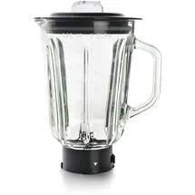 Lacor 69684 Mixbecher komplett mit Glasbehälter, ideal für Säfte, Smoothies und Cremes, 4 Klingen, luftdichter Deckel, Glas, 1,5 l