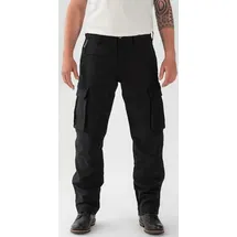 Rokker Black Jack Cargo Textilhose schwarz, - W28/L34