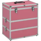 vidaXL Kosmetikkoffer Schminkkoffer 37x24x40 cm Rosa Aluminium