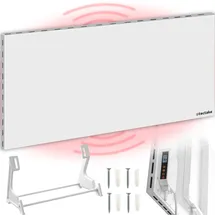 Tectake tectake® Hybrid Infrarotheizung, rahmenlos mit Thermostat, Überhitzungsschutz, einfache Wand- oder Deckenmontage, inklusive Ständer