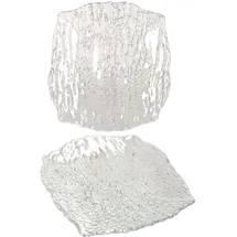 VAN WELL 2er Set St. Tropez Servierplatte Glas quadratisch 28,0 x 28,0 cm - 5410030