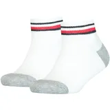 Tommy Hilfiger Kinder Quarter-Socken im Pack - ICONIC SPORTS, Frottee-Sohle Weiß 35-38