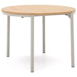 Kave Home Esstisch Montuiri Ø 90/ 170 cm Holz Braun Eiche 90