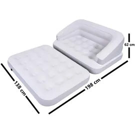 Avenli Luftsofa, Weiß, grau