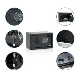 HJH Office Tresor Safe COMPACT III Stahl