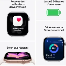 Apple Watch Series 11 GPS 42mm Silver Aluminium Sport Band purple fog M/L