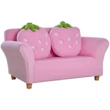 Homcom Kindersofa Erdbeere Holz rosa