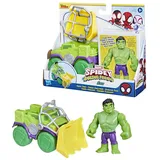 Hasbro Marvel Hulk Schmetter Truck, Action-Figur mit Fahrzeug und Accessoire, Vorschulspielzeug