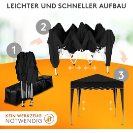 Kronenburg Handel Kronenburg Faltpavillon 3 x 3 m inkl. 4 Seitenteile Schwarz
