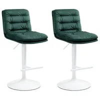 CLP 2er Set Barhocker Damar mit Samtbezug I Barstuhl