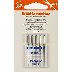 buttinette Nähmaschinennadeln "Stretch", Stärke: 75, Inhalt: 5 Stück