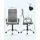 Songmics Bürostuhl, OBN034G01 Stoff grau, Gestell silber