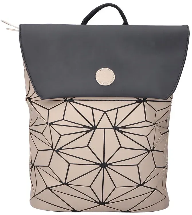 Rieker Cityrucksack »Foil/Foil«, mit geometrischem Muster Rieker beige-schwarz B/H/T: 29,5 cm x 39 cm x 11 cm