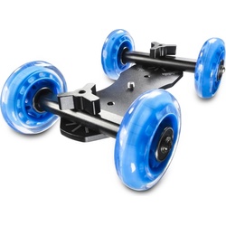 Walimex pro pro Mini-Dolly Kamerawagen für DSLR (Spiegelreflexkamera, 8 kg), Gimbal, Blau, Schwarz