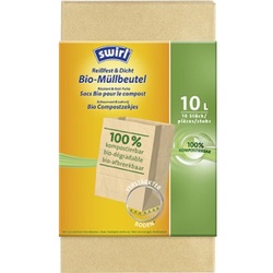 Swirl® Bioabfall-Beutel 10 l, Neu mit Standboden, vollständig kompostierbar, 1 Packung = 10 Stück