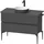Duravit Sivida Konsolenwaschtischunterbau, 2 Schubkästen, Griffleiste Diamantschwarz Matt, 1045x475x548mm, SV46590BD490000,